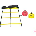 Scucs SCX-1125 Antrenman Merdiveni 4 M Çiftli Çantalı + 20'li Antrenman Çanağı (10 Sarı 10 Kırmızı)