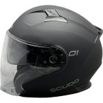 Scudo O1 Open Face Çene Açık Güneş Vizörlü Motosiklet Kaskı Ece 22.06 Sertifikalı Mat Siyah - XS