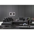 SCY Home Garden Mano Modern Metal Ayak Özel Tasarım L Köşe Koltuk Takımı Füme Oturma Grubu Salon Odası Koltuk Takımı