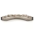 SCY Home Garden Parlex-f 5 Parça Sehpa Oval Teddy Koltuk Takımı Salon Oturma Grubu L Köşe Fonksiyonel Koltuk Takımı Bej