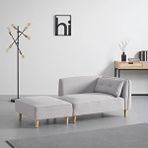 SCY Home Garden Scks-009 Septentri Modern Puf Tekli Berjer Takımı Montajsız Bench Bank Oturma Odası Kanepe Mini Puflu Koltuk Çok Renkli