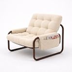 SCY Home Garden Scks-082 Atlas Retro Lounge Tekli Koltuk Metal Ayaklı Yumuşak Oturum Berjer Kahvrengi - Farklı renk seçenekleri mevcuttur.