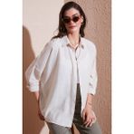 Sd Luxury Oversize Gömlek Bayan Gömlek 6781001 - Bej - 38