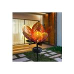 SD WORKS Güneş Enerjili Dekoratif Metal Çiçek Bahçe Balkon Teras Led Aydınlatma Solar Glass Flower Light