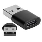 Sdfafrreg Type-C Adaptör Dönüştürücü, Type-C Dişiden USB Erkek Adaptör Dizüstü Bilgisayar için Taşınabilir (USB2.0'dan tipe siyah)