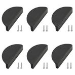 SDFSD 6 Parça Modern Dolap Kolları, Alüminyum Dolap Kolları, Çekmece Kolları, Gardırop Kolları, Dolap Kolu Deliği Merkezi Mesafesi 64 mm, Kapılar, Çekmeceler, Mobilya, Dolaplar için 12 Vida İçerir