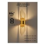 Sdlight Gold Pilli Ve Elektrikli Modern Lüks Aplik Sarkıt Model