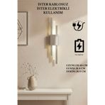Sdlight Gümüş Renk Pilli ve Elektrikli Lüks Duvar Aplik Simetri
