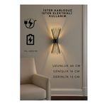 Sdlight Siyah Pilli ve Elektrikli Modern Lüks Aplik Kirpi Model