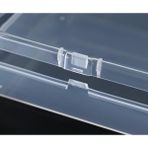 SDT Group 12,5cm Mini Şeffaf Eşya Takı Elektronik Saklama Kutusu Organizer Düzenleyici Klipsli Kapaklı Kutu - Option-1