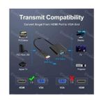 SDT Group 4487 HDMI To VGA Monitör Tv Çevirici Dönüştürücü Kablosu, USB - VGA Adaptörler - 0 - Siyah - Option-1