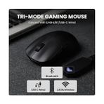 SDT Group Aula SC800 Lightweight PAW3395 Sensor 26000 Dpı 8000Hz Kablolu ve Kablosuz Gaming Oyuncu Mouse Siyah