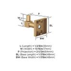 SDT Group Banyo Bornoz Kancası, 48 mm Uzunluk, Şampanya Bronz, Tek Kanca - 0 - 1 Ay - 0 - 3 Yaş