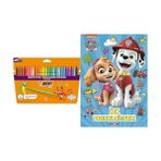 SDT Group Bıc Kids Kid Couleur 24'lü Keçeli Boya Kalemi ve Paw Patrol Ilk Boyama Kitabım - -- - Option-1