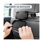 SDT Group Bix Saiji T55 Araç Içi Tablet Telefon Tutucu 360° Döner Koltuk Arkası Uyumlu Sağlam Model - Option-1 - 000-Siyah