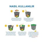 SDT Group Bokashi Kepeği 1 Kg, Iç ve Dış Mekan Kompost Kovaları Için Hızlı ve Kolay Kompost Başlatıcı - Option-1 - 47 x 85 x 2 cm