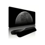 SDT Group Büyük Boy 90X40 Xxl Düz Siyah Mouse Pad Kauçuk Kaymaz Alt Taban Yumuşak Kumaş Oyuncu Mousepad Bilgisayar ve Dizüstü Notebook Uyumlu (Ay Yüzeyi Desenli) - Option-1 - 0002 - Beyaz