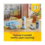 SDT Group Creator 3'ü 1 Arada Retro Telefon 31174 – 8 Yaş ve Üzeri Çocuklar Için 1980'LER Veya 2000'LER Modeli Olarak Inşa Edilebilen Nostaljik Oyuncak Yapım Seti, Eğlenceli Hediye Fikri (383 Parça) - 0 - Siyah