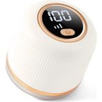 SDT Group Dijital Göstergeli Şarjlı Tüy Toplayıcı & Kumaş Tüy Alma Makinesi – 6 Başlıklı Bıçak + 1 Yedek Bıçak, Type-C Şarjlı, 3 Kademeli Güç, Kazak, Koltuk ve Yatak Için - Ahşap