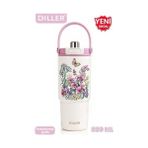 SDT Group Dıller Tumbler 880 ml Tek Kapak Çift Kullanım Pipetli/pipetsiz Taşıma Kulplu Çelik TERMOS-FFD9505-880ML - Bitki Çayı