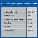 SDT Group E27 LED Dim Lamba 8.5W 806LM 6500K - 0,5 W - Altın