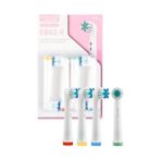 SDT Group EB62-X Hassas Bakım Diş Fırçası Yedek Başlığı, Oral-B ile Uyumlu, Ultra Ince Kıllar, Hassas Diş ve Diş Etleri Için, 4'lü Paket