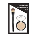 SDT Group Foundation Brush - Fondöten Fırçası ve Silky Compact Powder No: 04 Almond - Sıkıştırılmış Pudra - Option-1