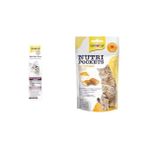 SDT Group Gimcat Malt Soft Vitamin Kombinasyonu, Her Yaştan Kediler Için, 100 G & Nutripockets Kedi Ödülü Peynir Taurin, 60 G - Option-1