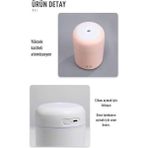 SDT Group Hava Nemlendirici H2O Humidifier Ortam Nemlendirici Işıklı Buhar Makinesi Aroma Difüzörlü Araç Içi, Oda Nemlendirici (Karışık Renk Beyaz, Gri, Pembe)