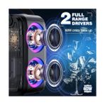 SDT Group Kablosuz Mikrofonlu Bluetooth Hoparlör, W-Kıng 80W Taşınabilir Yüksek Sesli Parti Bluetooth Bluetooth Box Müzik Kutusu -2 Tam Aralıklı Sürücüler/derin Bas, 105DB Ses, Karaoke Makinesi/ıpx5/u-Disk/tf - 01-Siyah