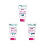 SDT Group Procsın Pink Block Aydınlatıcı Spf 50+ Güneş Kremi, Leke Karşıtı & Cilt Tonu Eşitleyici, Yoğun Nemlendirici & Cildi Besleyici, 50 ml (3 Paketi) - Option-1