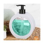 SDT Group Yuvarlak Şekilli Şık Sıvı Sabunluk & Deterjanlık Sıvı Sabun Haznesi Banyo Sabunluğu Mutfak Deterjanlığı Deterjan Haznesi 350 ml (Beyaz) - 0,25 gr