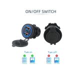 Se-2404 3port Usb Şarj Soketi Karavan Araç Tekne Şarj Cihazı