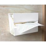 Se-Promo Duvara Asılan Peçetelik | Banyo Organizer | Yapışkanlı Kağıt Havlu Tutucu | Minimal Modern Tasarım - Beyaz