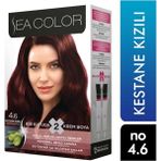 Sea Color 2'li Krem Saç Boyası 4/6 Kestane Kızıl 8698753381921 - Kestane Kızılı