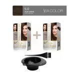 Sea Color 2'Li Paket Home Colorist Set Boya 5.0 Kahve Çekirdeği, Boya Tası Ve Fırça Hediye!