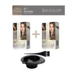 Sea Color 2'li Paket Home Colorist Set Saç Boyası 8.1 İnci Kumral, Boya Tası ve Fırça Hediye!