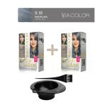 Sea Color 2'Li Paket Home Colorist Set Saç Boyası 9.18 Pastel Kül, Boya Tası Ve Fırça Hediye!