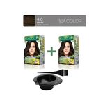 Sea Color 2'li Paket Natural Effect Set Boya Amonyaksız 4.0 Kahve, Boya Tası ve Fırça Hediye!