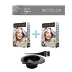 Sea Color 2'Li Paket Set Saç Boyası 0.01 Füme Gri, Boya Tası Ve Fırça Hediye!