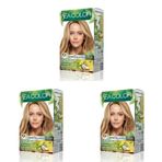 SEA COLOR Amonyaksız, Vegan, Doğal, Besleyici Kalıcı Saç Boyası%100 Beyaz Kapama (1 PAKET 2 x 50 ml Boya & OKSİDAN) (Bal Köpüğü 8.3) (3 paketi)