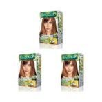SEA COLOR Amonyaksız, Vegan, Doğal, Besleyici Kalıcı Saç Boyası%100 Beyaz Kapama (1 PAKET 2 x 50 ml Boya & OKSİDAN) (Karamel 8.73) (3 paketi)