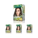 Sea Color Amonyaksız, Vegan, Doğal, Besleyici Kalıcı Saç BOYASI%100 Beyaz Kapama (1 Paket 2 x 50 ml Boya & Oksidan) (Yoğun Küllü Açık Kumral 8.11) (4 Paketi) - Option-1