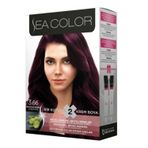Sea Color Kit 3.66 Patlıcan Moru 4'lü Saç Boyası