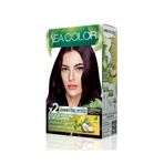 Sea Color Natural Effect Set Saç Boyası Amonyaksız 3.66 Patlıcan Moru