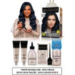 Sea Color Set Saç Boyası 1.1 Mavi Siyah 2 Li +Pratik Boya Kabı