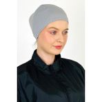 Sea Queen Likralı Kumaş Yüzücü Deniz ve Havuz Bez Bonesi - Standart - Gri