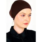 Sea Queen Likralı Kumaş Yüzücü Deniz ve Havuz Bez Bonesi - Standart - Kahverengi