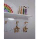 Seabella Ahşap Boncuk Yıldız 9X9 Cm Çocuk Bebek Odası Duvar Süsü 1 Adet