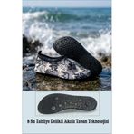 Sea&Blue Gri King Kaymaz Silikon Tabanlı Çocuk Deniz Ayakkabısı - Plaj ve Havuz Ayakkabısı - Deniz Patiği